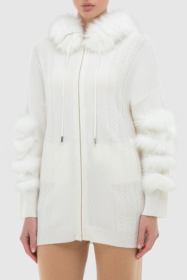 Max&Moi woman white wool and cashmere cardigan for women buy with prices and photos 166291 - photo 2