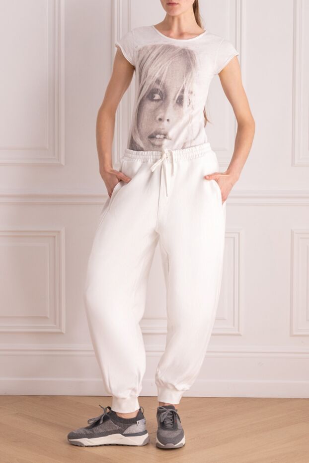 Philosophy di Lorenzo Serafini женские брюки из хлопка белые женские купить с ценами и фото 166294 - фото 2