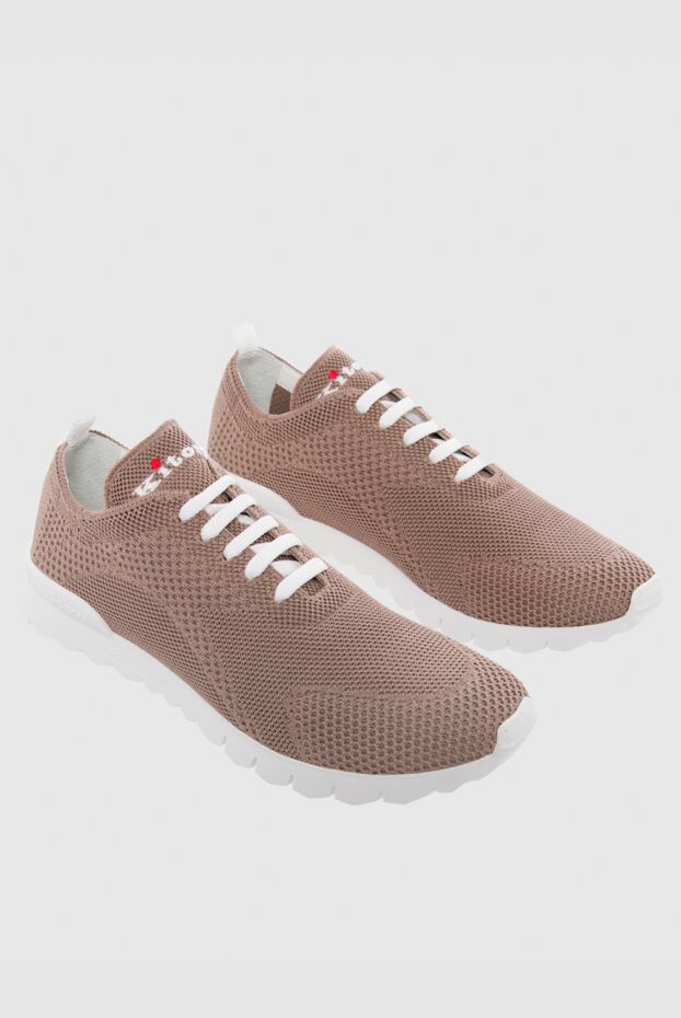 Kiton breathable knit sneakers in cappuccino shade 166360 - photo 3