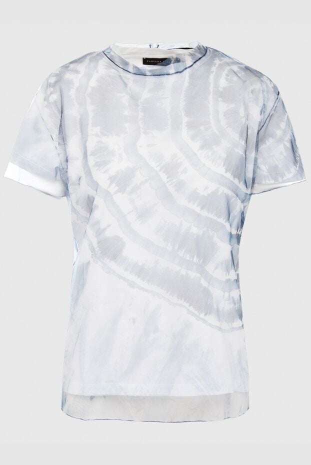 Fabiana Filippi women's cotton blouse with wave print white 166436 - photo 1