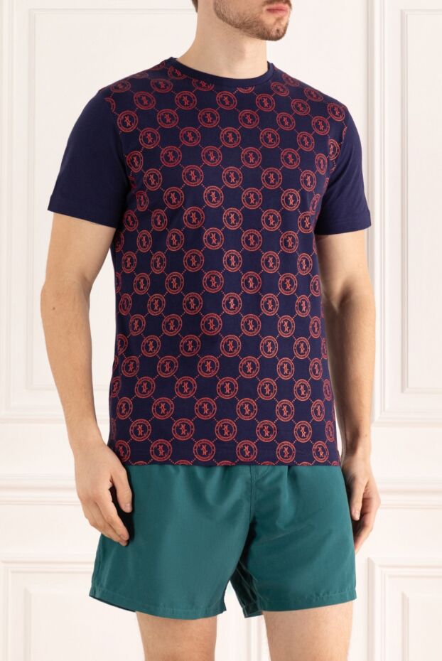 Billionaire men's knit t-shirt with red monograms all over 166486 - photo 3