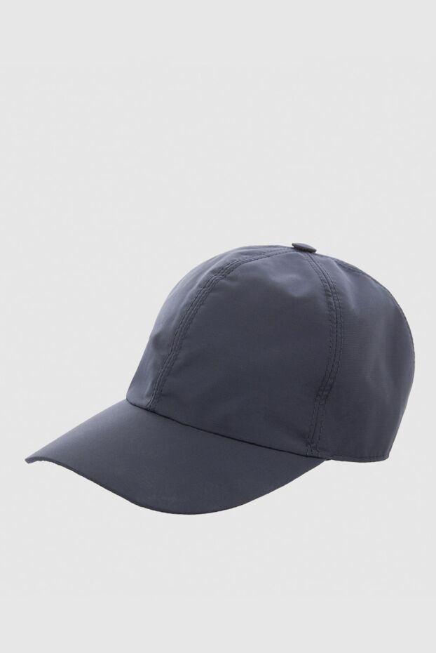 Cesare di Napoli men's dark blue cotton baseball cap without logo 166490 - photo 3