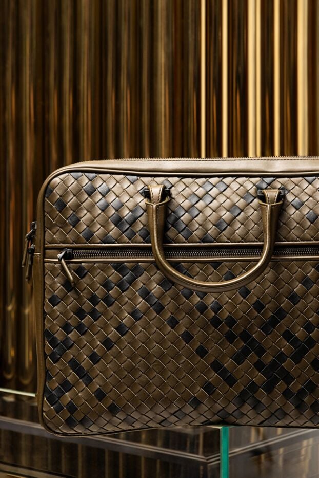 Bottega Veneta beige leather briefcase for men 166519 - photo 2