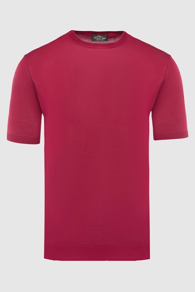 Cesare di Napoli man red silk short sleeve jumper for men buy with prices and photos 166567 - photo 1