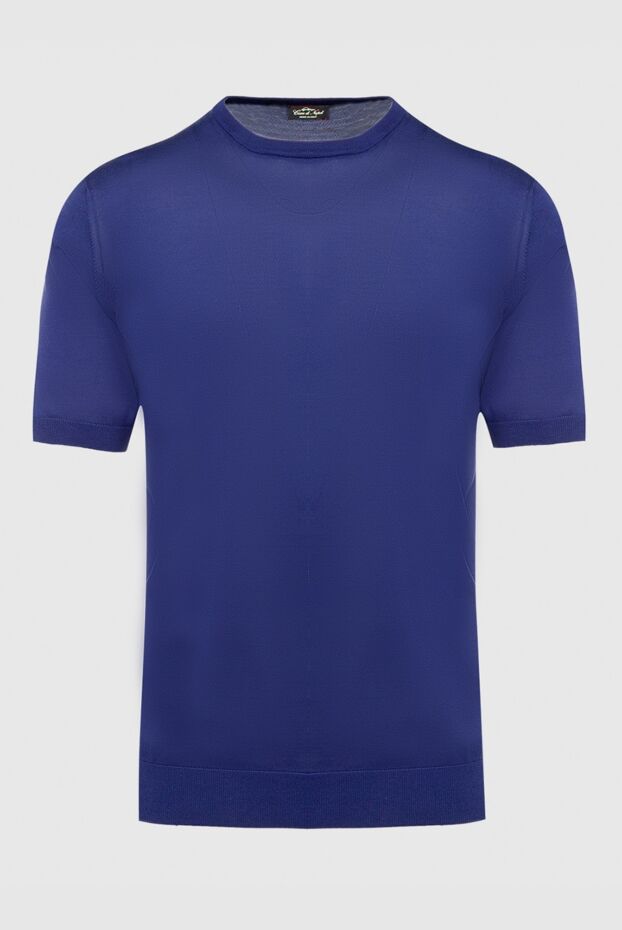 Cesare di Napoli man silk short sleeve jumper purple for men buy with prices and photos 166569 - photo 1