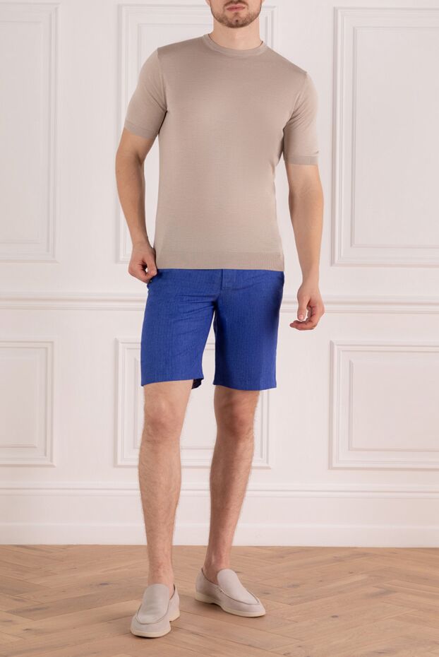 Cesare di Napoli man beige silk short sleeve jumper for men buy with prices and photos 166571 - photo 2