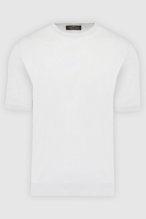 Cesare di Napoli man cotton short sleeve jumper white for men buy with prices and photos 166619 - photo 1