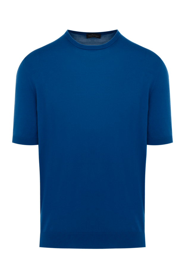 Cesare di Napoli blue cotton knit short-sleeve jumper for men (markdown) 196913 - photo 1