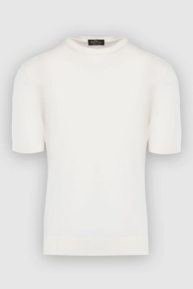 Cesare di Napoli man cotton short sleeve jumper white for men buy with prices and photos 166647 - photo 1