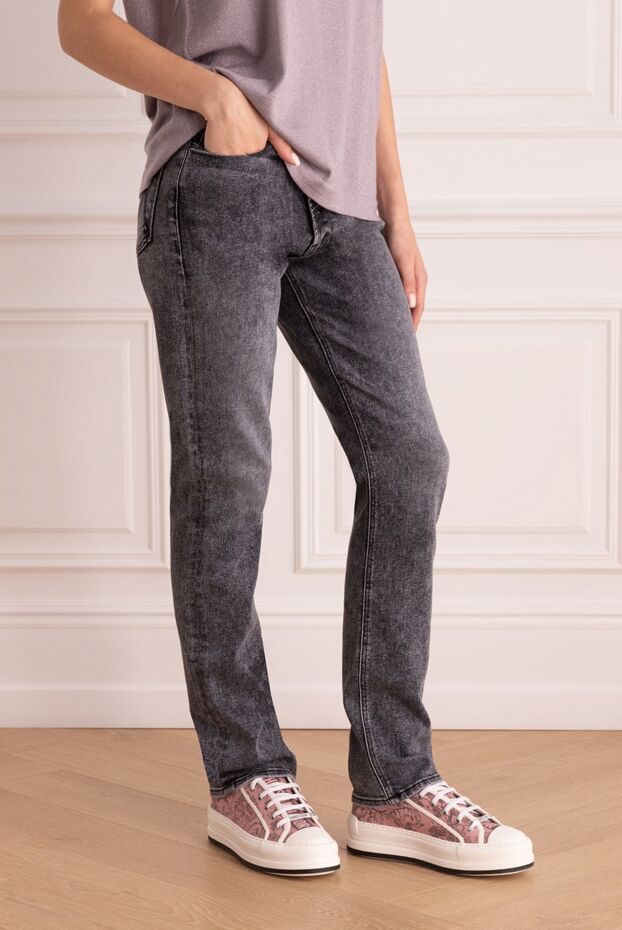 Mother Denim women's graphite distressed jeans with accent button fastening 166660 - photo 3