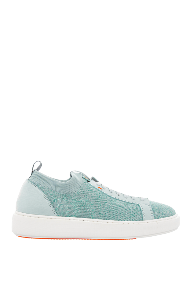 Santoni women's sneakers with a glittery texture in green 166676 - photo 1