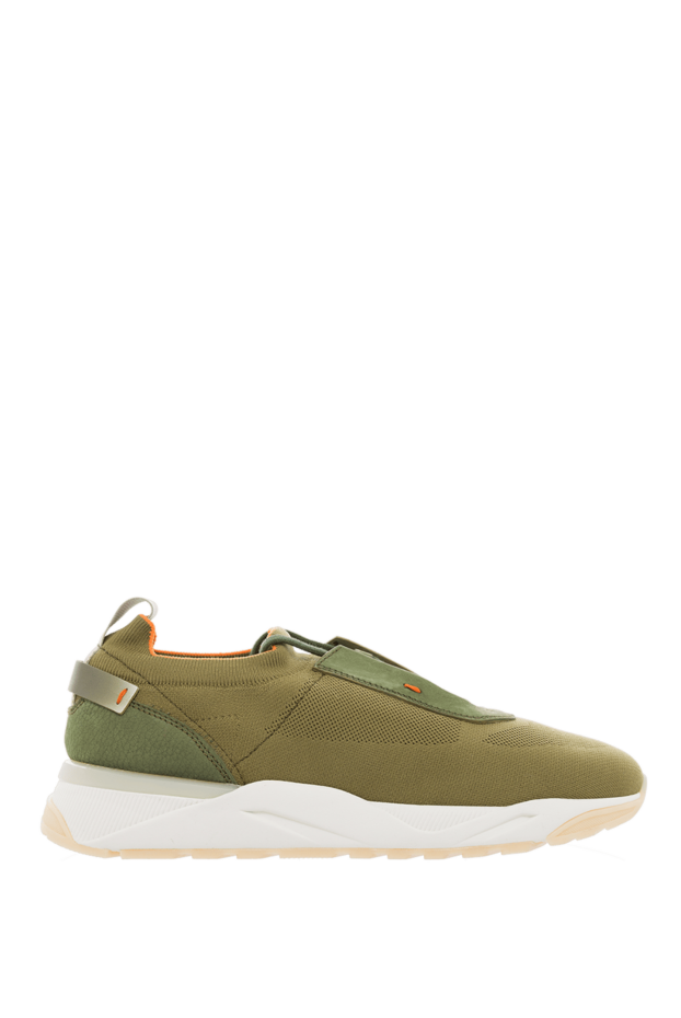 Santoni low-top sock sneakers made of stretch fabric with nubuck inserts 166696 - photo 1