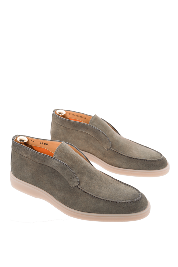 Santoni green nubuck loafers for men 166720 - photo 3