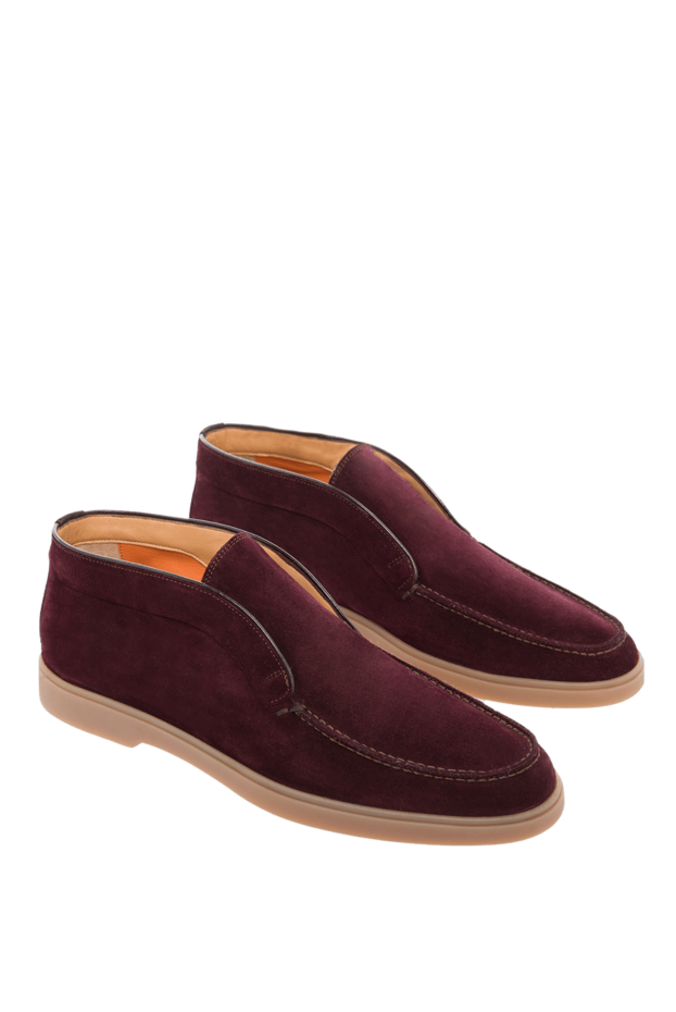 Santoni man nubuck loafers burgundy for men buy with prices and photos 166734 - photo 2