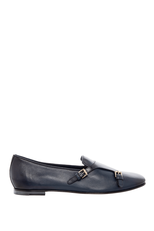 Santoni women's blue leather shoes with straps 166750 - photo 1