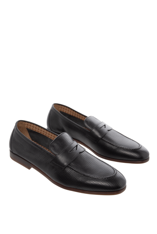 Doucal`s classic summer men's loafers made of perforated leather 166771 - photo 3
