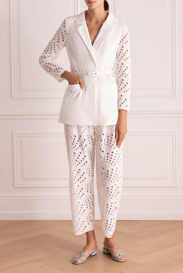 Charo Ruiz woman white women's trouser suit made of cotton and polyester buy with prices and photos 166787 - photo 2