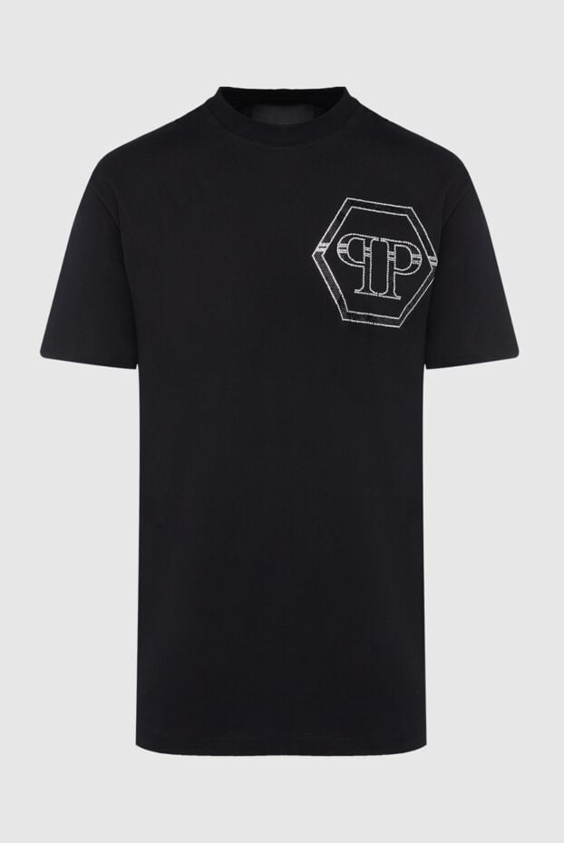 Philipp Plein black t-shirt with hexagonal chevron outline 166836 - photo 1
