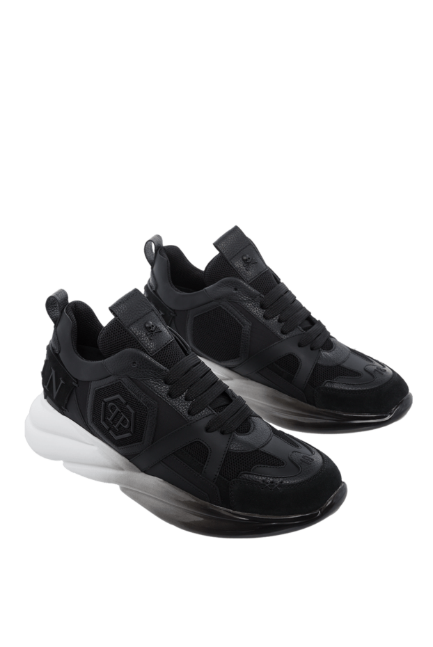 Philipp Plein men's leather sneakers with a massive gradient sole 166848 - photo 3