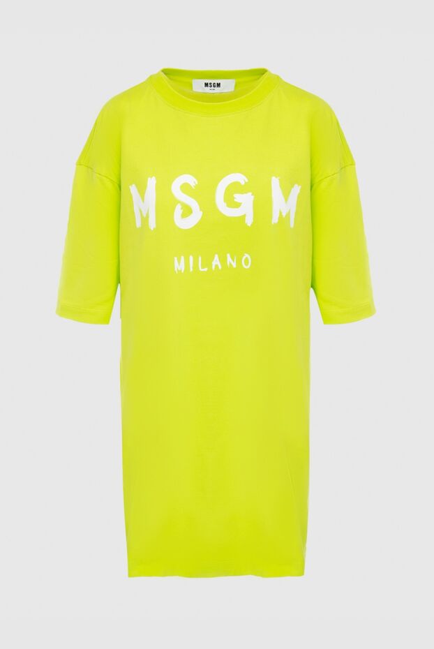 MSGM woman yellow cotton dress for women buy with prices and photos 166862 - photo 1