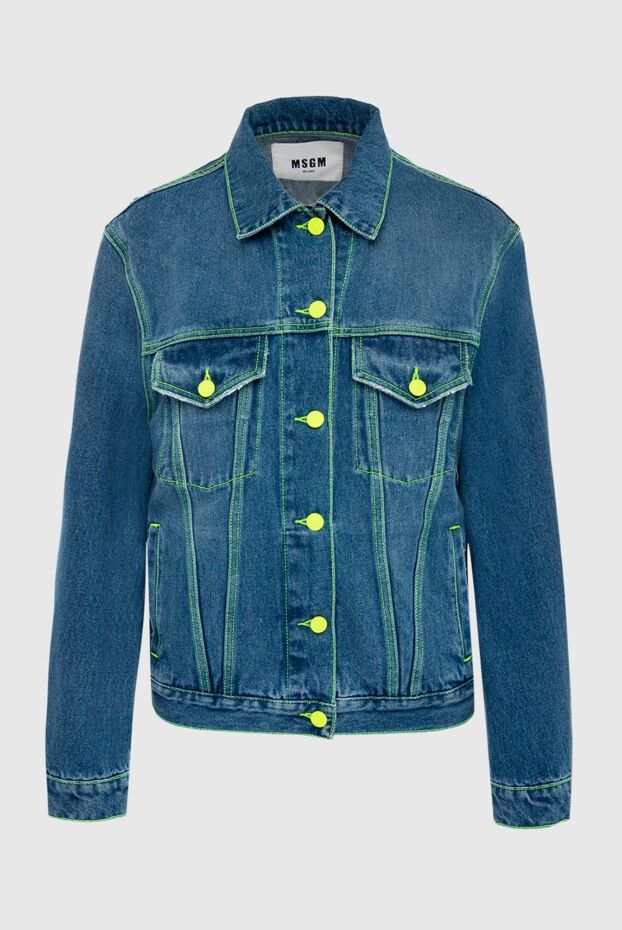 MSGM woman women's blue cotton denim jacket buy with prices and photos 166868 - photo 1