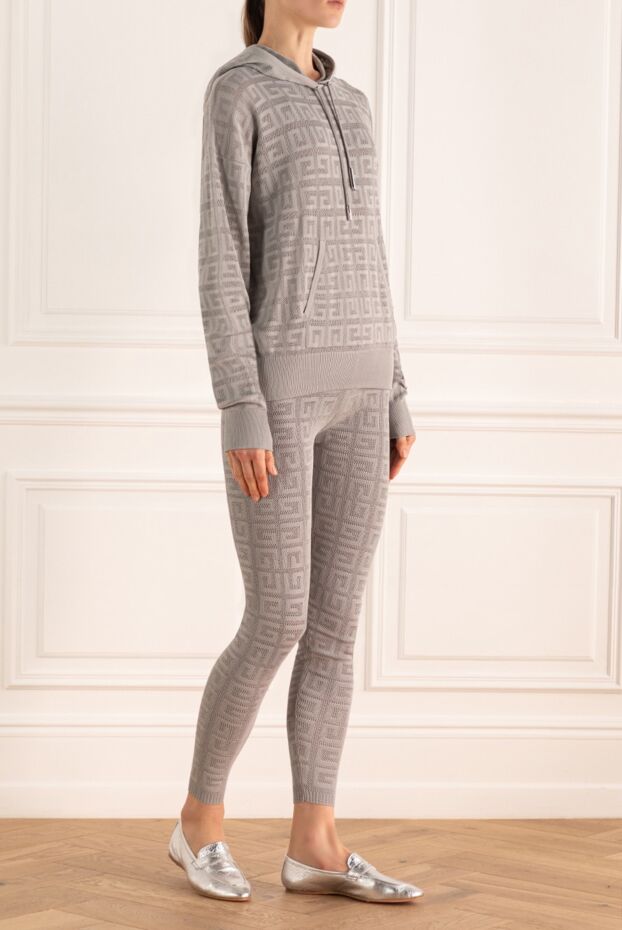Givenchy cozy gray women's suit with geometric jacquard pattern 166890 - photo 3