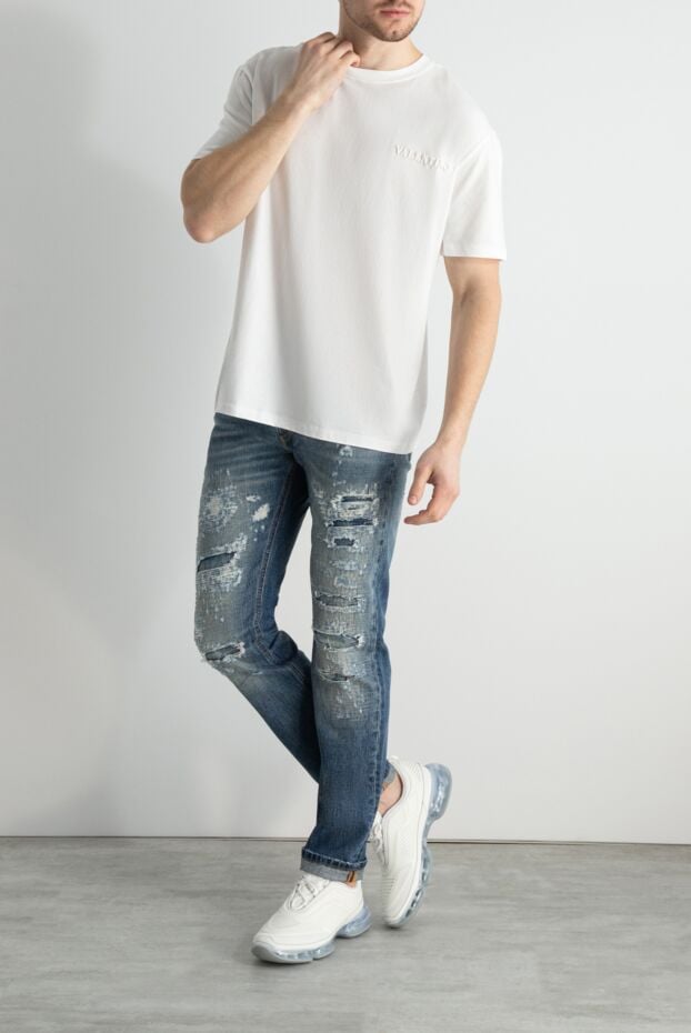 Valentino white men's t-shirt with a subtle 3d logo and soft texture 166945 - photo 2