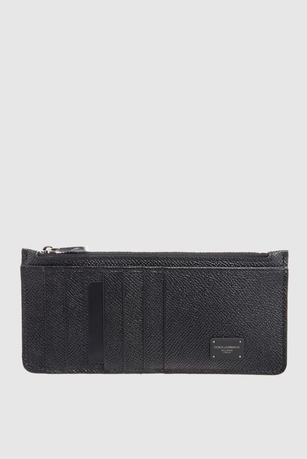 Dolce & Gabbana black genuine leather business card holder for men 167005 - photo 1