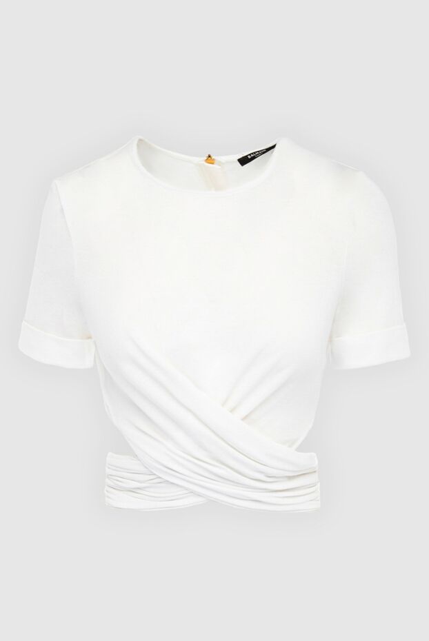 Balmain woman white women's cotton and polyester top buy with prices and photos 167033 - photo 1