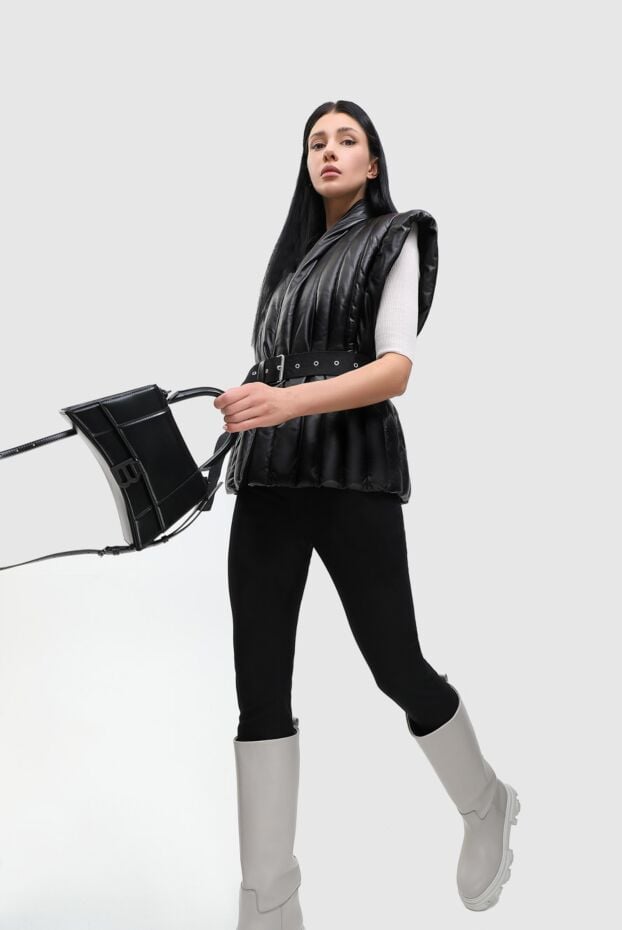 Givenchy black high waist leggings with embossed waistband 167058 - photo 2