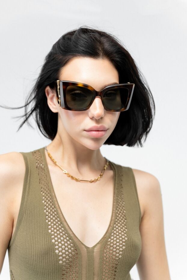 Givenchy yellow metal chain necklace g link women's 167062 - photo 2