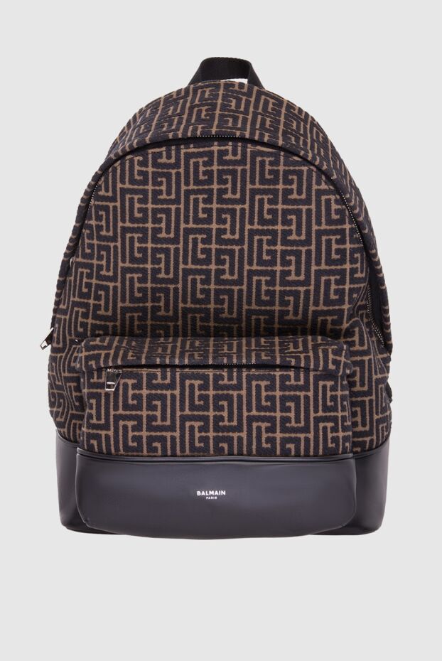 Balmain man cotton and polyester backpack brown for men buy with prices and photos 167099 - photo 1