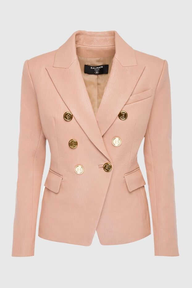 Balmain woman beige leather jacket for women buy with prices and photos 167106 - photo 1