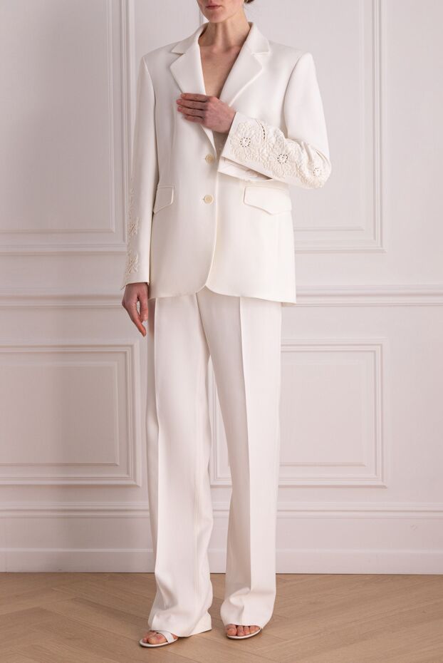 Ermanno Scervino жіночі брючний костюм з ацетату і віскози білий жіночий купити фото з цінами 167124 - фото 2