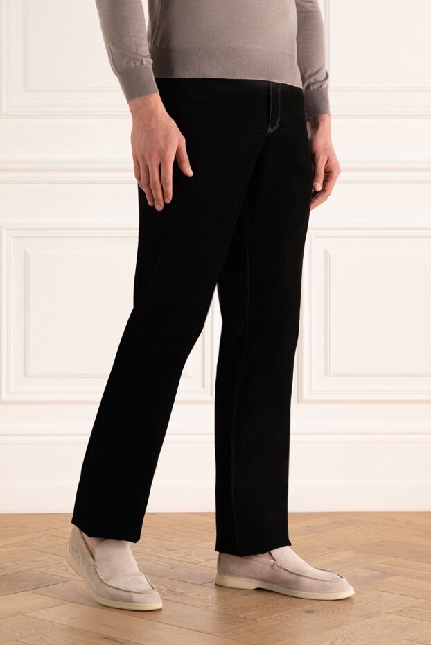 Zilli men's jeans in deep black tone with classic cut 167136 - photo 3