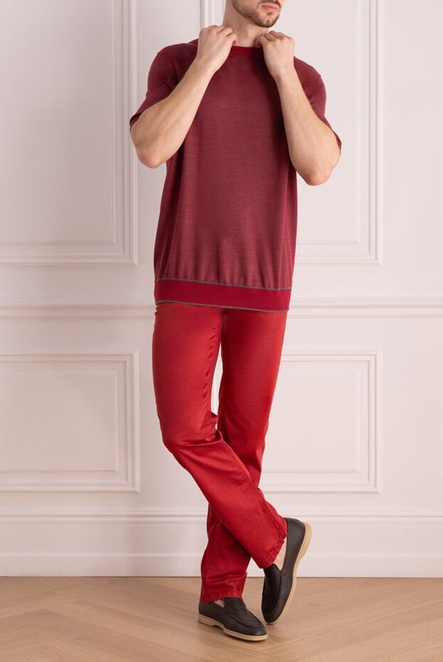 Zilli чоловічі штани з бавовни червоні чоловічі купити фото з цінами 167184 - фото 2