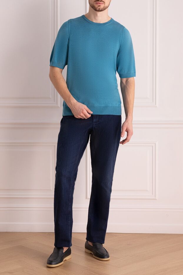 Zilli man cotton and polyacrylic jeans blue for men buy with prices and photos 167190 - photo 2