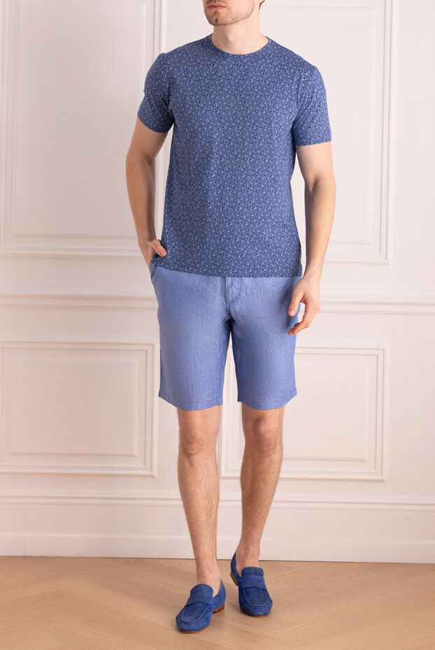 Zilli man blue linen shorts for men buy with prices and photos 167244 - photo 2