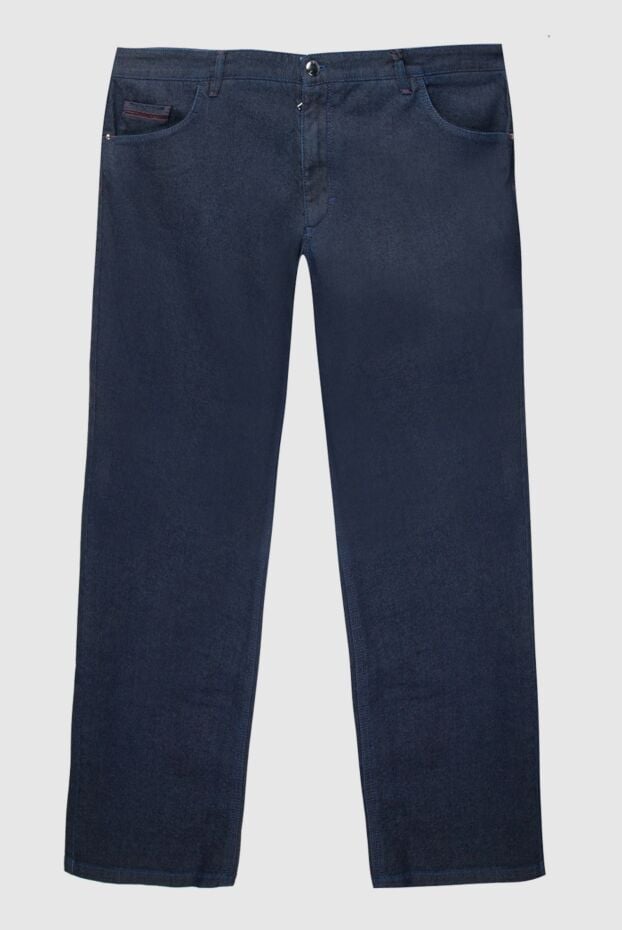 Zilli мужские джинсы classic fit из однородного денима без потёртостей (уценка) 197090 - фото 1