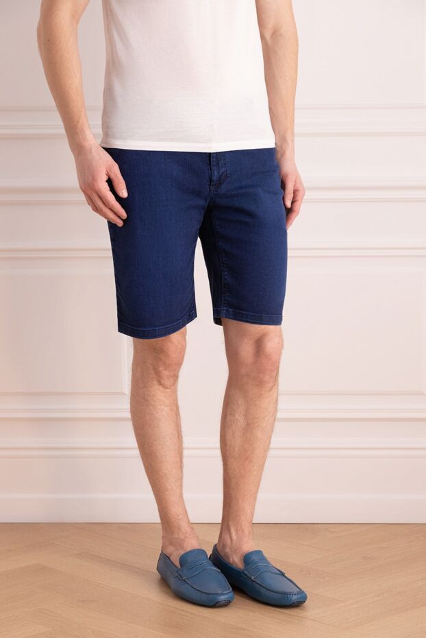 Zilli blue denim shorts made of cotton and elastane for men 167298 - photo 3
