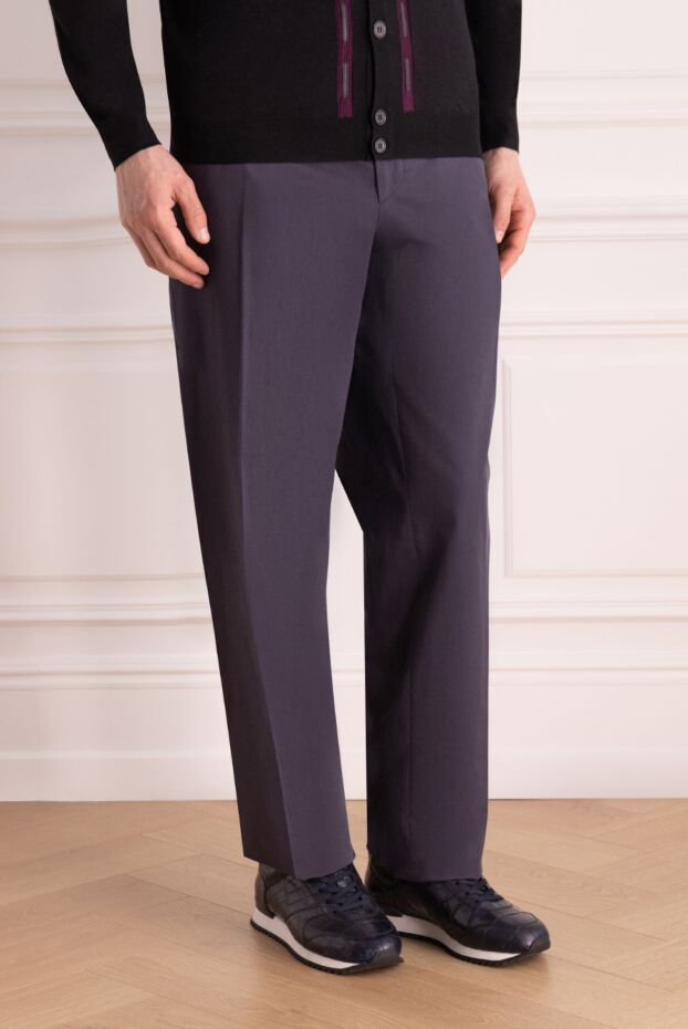 Zilli men's gray straight cut pants 167315 - photo 3