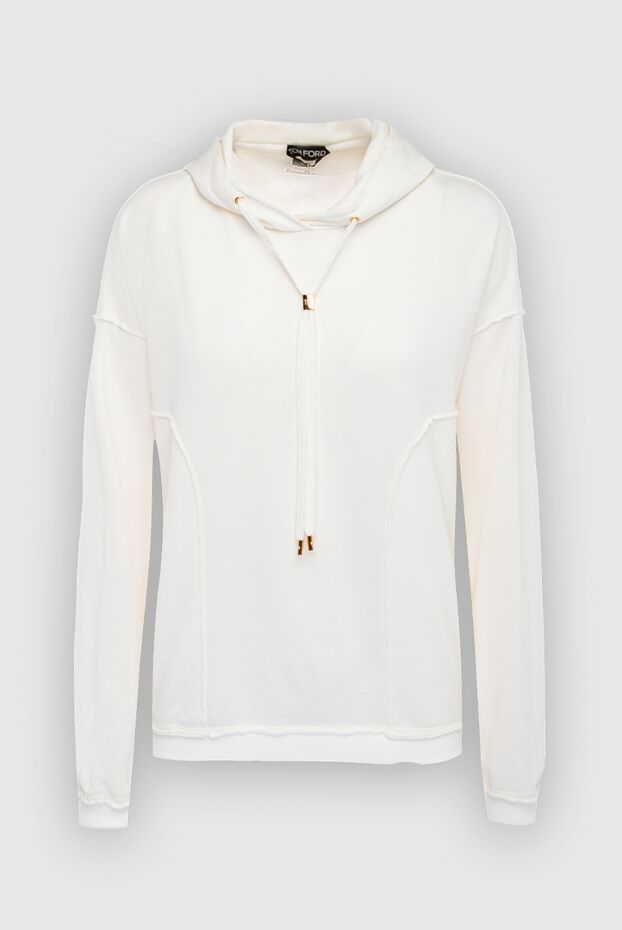 Tom Ford woman silk and cotton hoodie white for women buy with prices and photos 167327 - photo 1