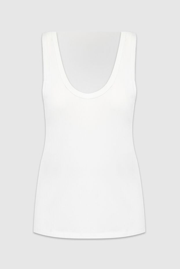 Tom Ford white women's loose-fitting tank top with a deep neckline 167356 - photo 1