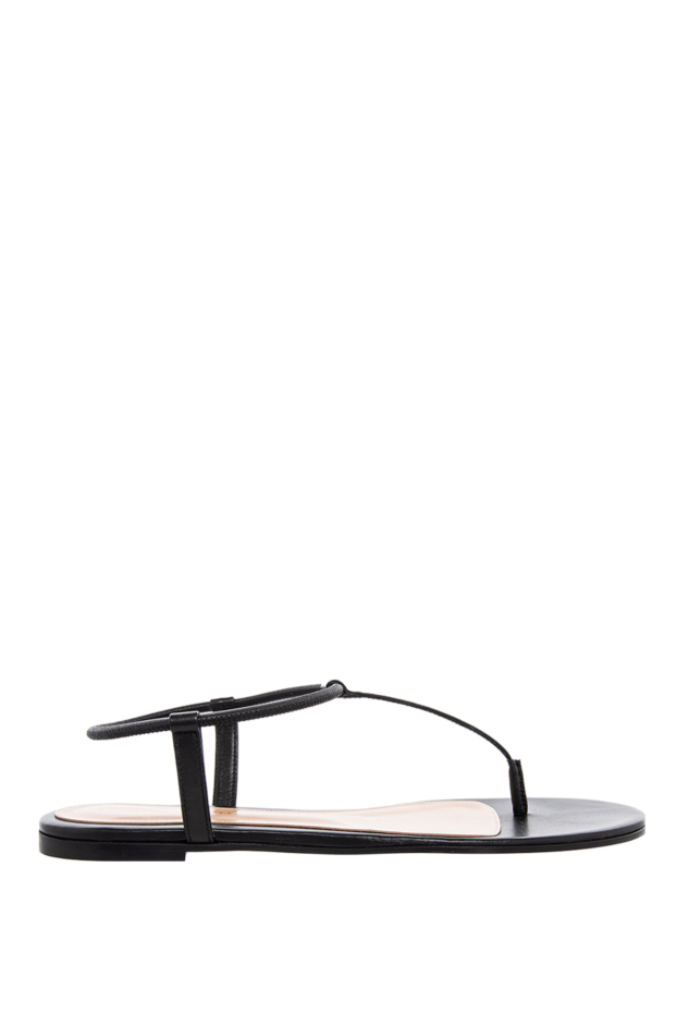 Gianvito Rossi woman black leather flip-flops for women buy with prices and photos 167370 - photo 1