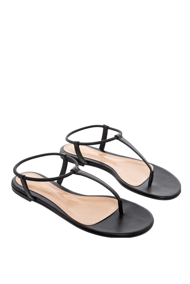 Gianvito Rossi women's leather flip-flops, black 167370 - photo 3