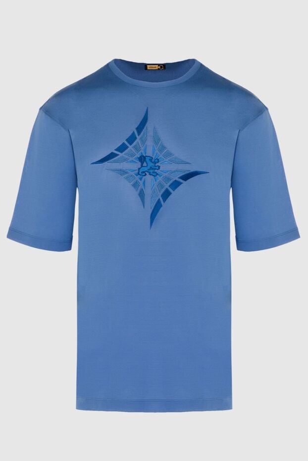 Zilli blue t-shirt with geometric print 167402 - photo 1