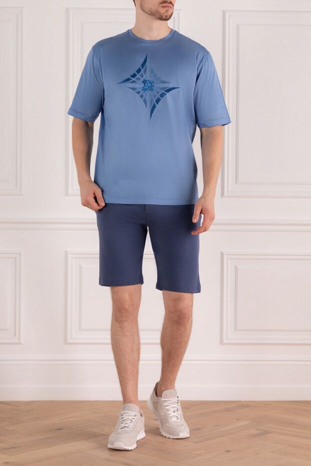 Zilli blue t-shirt with geometric print 167402 - photo 2