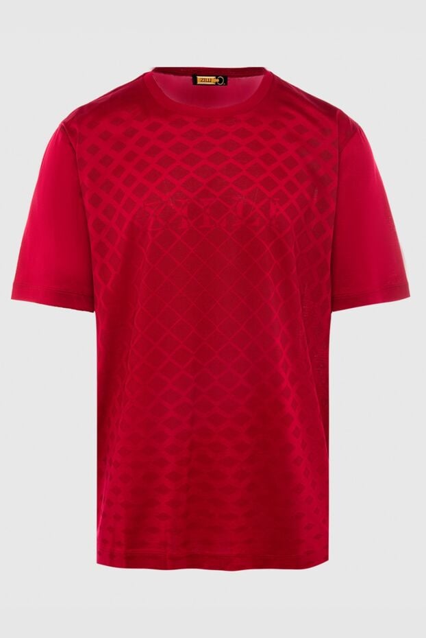 Zilli men's red cotton satin diamond pattern t-shirt 167405 - photo 1