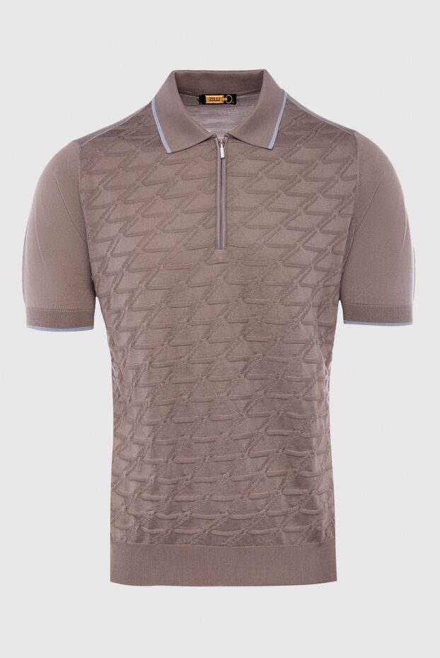 Zilli man silk polo brown for men buy with prices and photos 167409 - photo 1