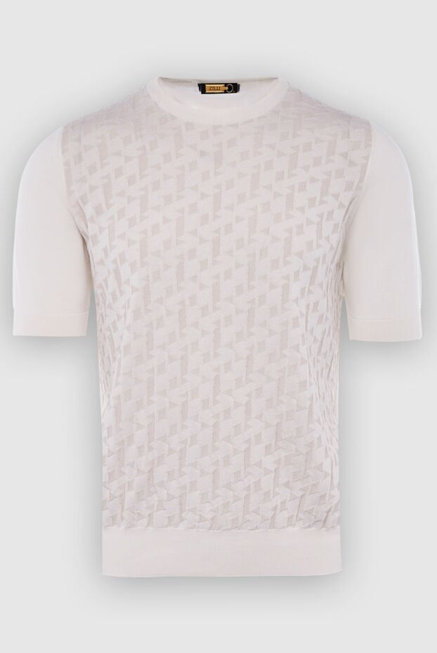 Zilli man short sleeve jumper in silk and cotton white for men buy with prices and photos 167412 - photo 1